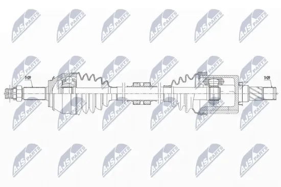 Antriebswelle Vorderachse links NTY NPW-NS-150 Bild Antriebswelle Vorderachse links NTY NPW-NS-150
