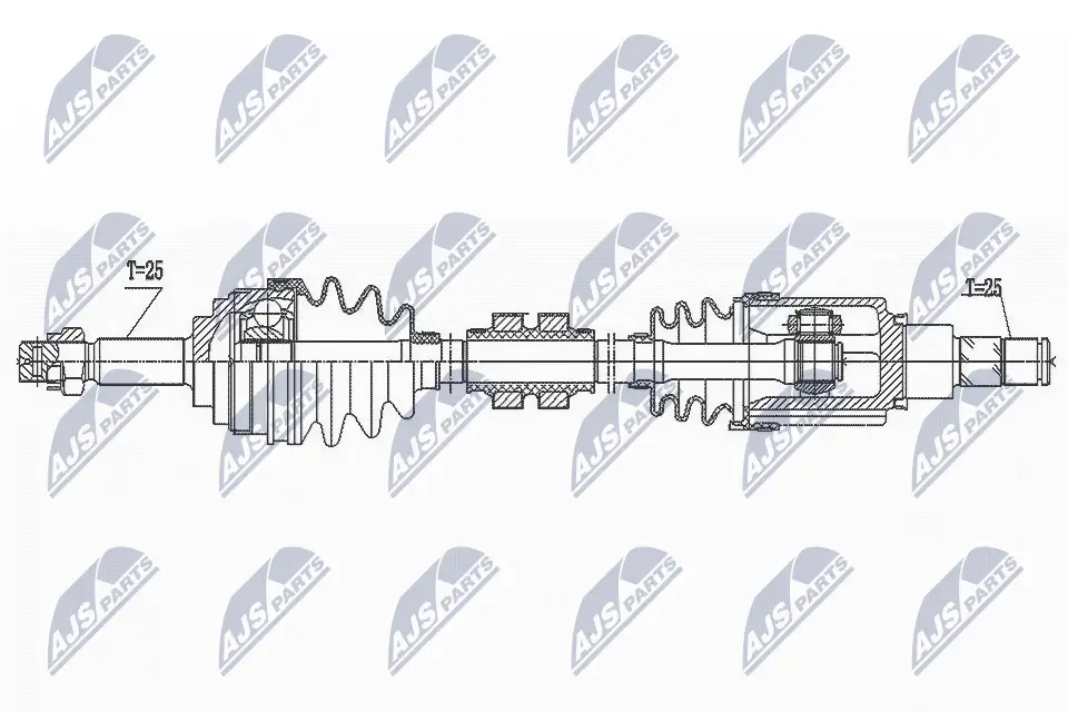 Antriebswelle Vorderachse links NTY NPW-NS-152