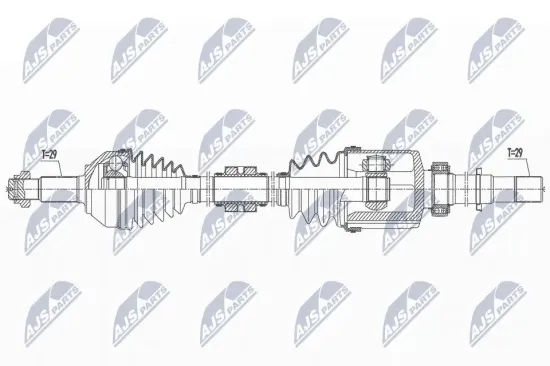 Antriebswelle Vorderachse rechts NTY NPW-NS-159 Bild Antriebswelle Vorderachse rechts NTY NPW-NS-159