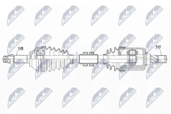 Antriebswelle Vorderachse links NTY NPW-NS-162 Bild Antriebswelle Vorderachse links NTY NPW-NS-162