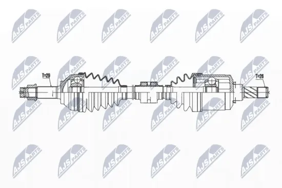 Antriebswelle Vorderachse rechts NTY NPW-NS-168 Bild Antriebswelle Vorderachse rechts NTY NPW-NS-168