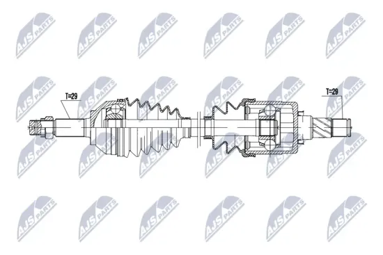 Antriebswelle Vorderachse links NTY NPW-NS-170 Bild Antriebswelle Vorderachse links NTY NPW-NS-170