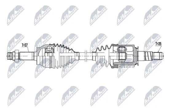 Antriebswelle Vorderachse rechts NTY NPW-NS-185 Bild Antriebswelle Vorderachse rechts NTY NPW-NS-185