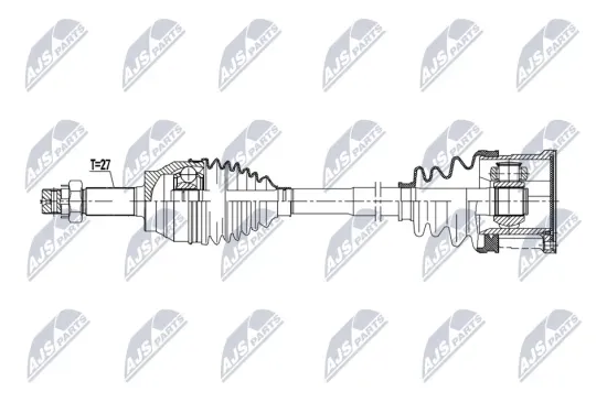 Antriebswelle Vorderachse links NTY NPW-NS-186 Bild Antriebswelle Vorderachse links NTY NPW-NS-186