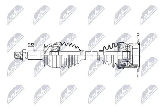 Antriebswelle Hinterachse rechts NTY NPW-NS-192 Bild Antriebswelle Hinterachse rechts NTY NPW-NS-192