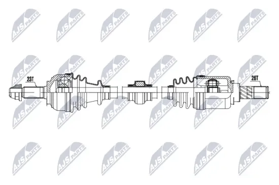 Antriebswelle Vorderachse rechts NTY NPW-NS-198 Bild Antriebswelle Vorderachse rechts NTY NPW-NS-198