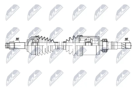 Antriebswelle Vorderachse rechts NTY NPW-NS-202 Bild Antriebswelle Vorderachse rechts NTY NPW-NS-202