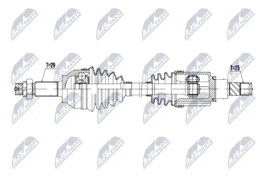 Antriebswelle Vorderachse rechts NTY NPW-NS-204 Bild Antriebswelle Vorderachse rechts NTY NPW-NS-204