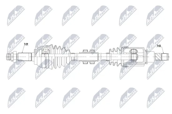 Antriebswelle Vorderachse links NTY NPW-NS-205 Bild Antriebswelle Vorderachse links NTY NPW-NS-205