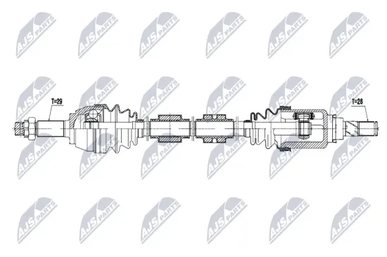 Antriebswelle Vorderachse rechts NTY NPW-NS-206 Bild Antriebswelle Vorderachse rechts NTY NPW-NS-206