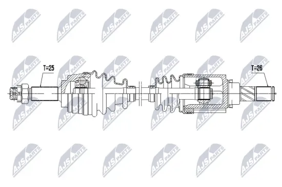 Antriebswelle Vorderachse links NTY NPW-NS-208 Bild Antriebswelle Vorderachse links NTY NPW-NS-208
