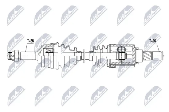 Antriebswelle Vorderachse rechts NTY NPW-NS-209 Bild Antriebswelle Vorderachse rechts NTY NPW-NS-209