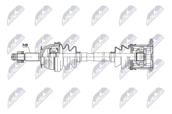 Antriebswelle Hinterachse rechts NTY NPW-NS-220 Bild Antriebswelle Hinterachse rechts NTY NPW-NS-220