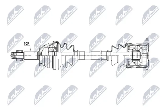 Antriebswelle Hinterachse links NTY NPW-NS-221 Bild Antriebswelle Hinterachse links NTY NPW-NS-221