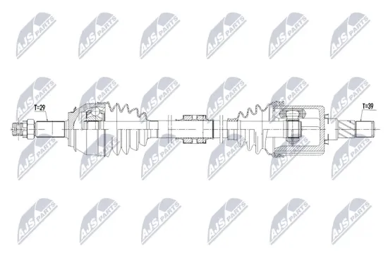 Antriebswelle Vorderachse links NTY NPW-NS-222 Bild Antriebswelle Vorderachse links NTY NPW-NS-222