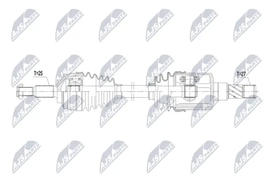Antriebswelle Vorderachse links NTY NPW-NS-226 Bild Antriebswelle Vorderachse links NTY NPW-NS-226