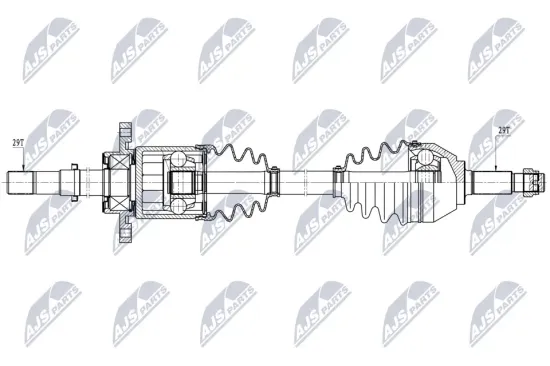 Antriebswelle Vorderachse rechts NTY NPW-NS-228 Bild Antriebswelle Vorderachse rechts NTY NPW-NS-228