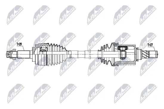 Antriebswelle Vorderachse links NTY NPW-NS-230 Bild Antriebswelle Vorderachse links NTY NPW-NS-230