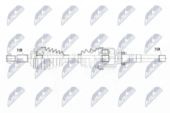 Antriebswelle Vorderachse rechts NTY NPW-PE-017 Bild Antriebswelle Vorderachse rechts NTY NPW-PE-017