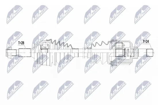 Antriebswelle Vorderachse links NTY NPW-PE-021 Bild Antriebswelle Vorderachse links NTY NPW-PE-021