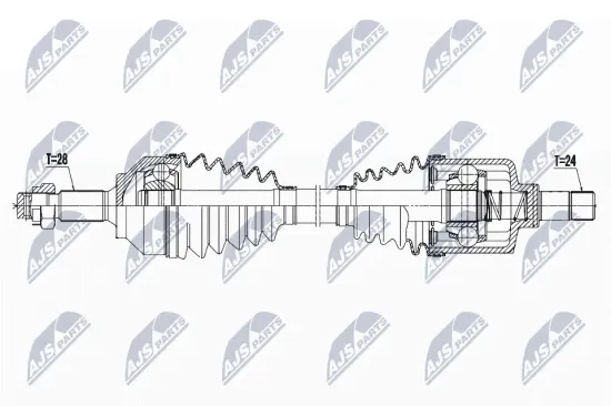 Antriebswelle Vorderachse links NTY NPW-PE-027 Bild Antriebswelle Vorderachse links NTY NPW-PE-027