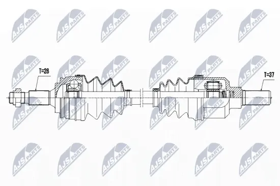 Antriebswelle Vorderachse links NTY NPW-PE-039 Bild Antriebswelle Vorderachse links NTY NPW-PE-039