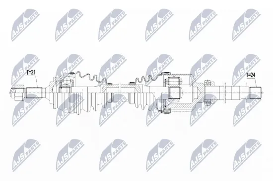 Gelenksatz, Antriebswelle getriebeseitig Vorderachse rechts NTY NPW-PL-060 Bild Gelenksatz, Antriebswelle getriebeseitig Vorderachse rechts NTY NPW-PL-060