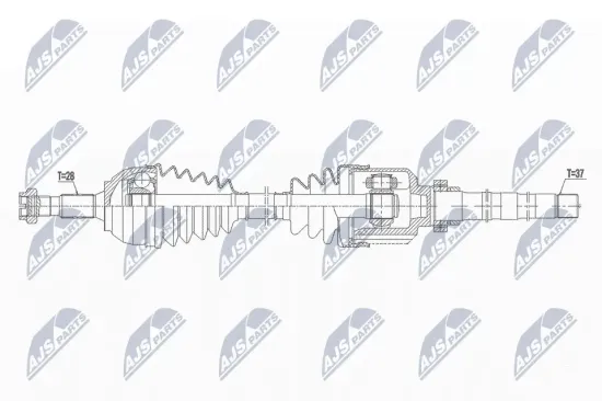 Antriebswelle Vorderachse rechts NTY NPW-PE-053 Bild Antriebswelle Vorderachse rechts NTY NPW-PE-053