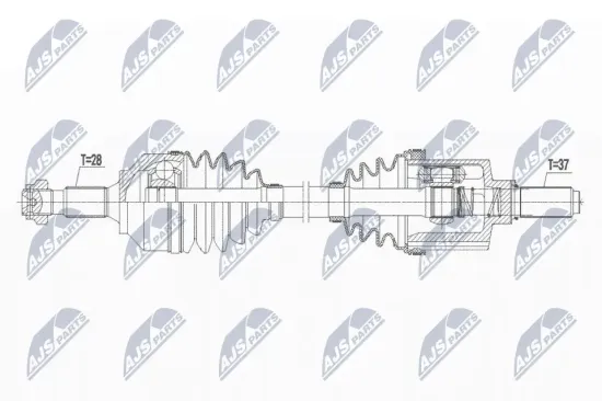 Antriebswelle Vorderachse links NTY NPW-PE-059 Bild Antriebswelle Vorderachse links NTY NPW-PE-059