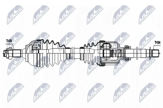 Antriebswelle Vorderachse rechts NTY NPW-PE-087 Bild Antriebswelle Vorderachse rechts NTY NPW-PE-087