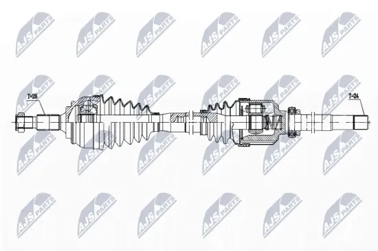 Antriebswelle Vorderachse rechts NTY NPW-PE-097 Bild Antriebswelle Vorderachse rechts NTY NPW-PE-097