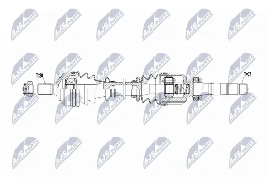 Antriebswelle Vorderachse rechts NTY NPW-PE-101 Bild Antriebswelle Vorderachse rechts NTY NPW-PE-101