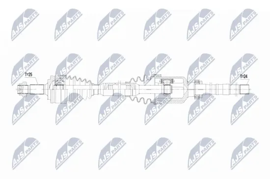 Antriebswelle Vorderachse rechts NTY NPW-PE-120 Bild Antriebswelle Vorderachse rechts NTY NPW-PE-120