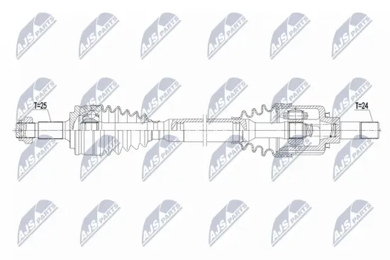 Antriebswelle Vorderachse links NTY NPW-PE-122 Bild Antriebswelle Vorderachse links NTY NPW-PE-122
