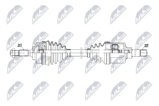 Antriebswelle Vorderachse links NTY NPW-PE-126 Bild Antriebswelle Vorderachse links NTY NPW-PE-126