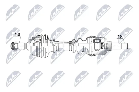 Antriebswelle Vorderachse links NTY NPW-PE-128 Bild Antriebswelle Vorderachse links NTY NPW-PE-128