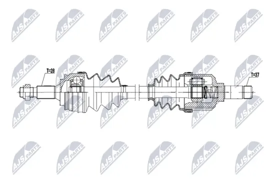 Antriebswelle Vorderachse links NTY NPW-PE-130 Bild Antriebswelle Vorderachse links NTY NPW-PE-130