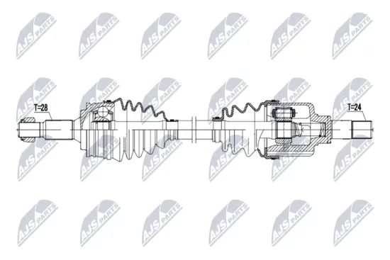 Antriebswelle Vorderachse links NTY NPW-PE-131 Bild Antriebswelle Vorderachse links NTY NPW-PE-131