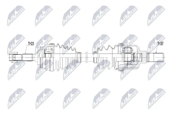 Antriebswelle Vorderachse links NTY NPW-PE-133 Bild Antriebswelle Vorderachse links NTY NPW-PE-133