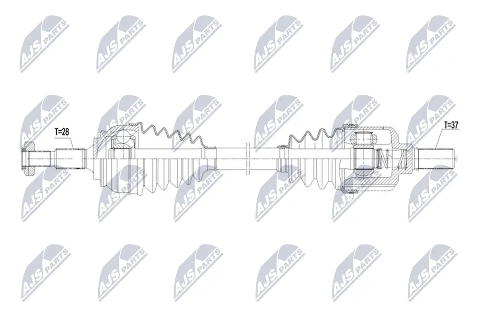Antriebswelle Vorderachse links NTY NPW-PE-134