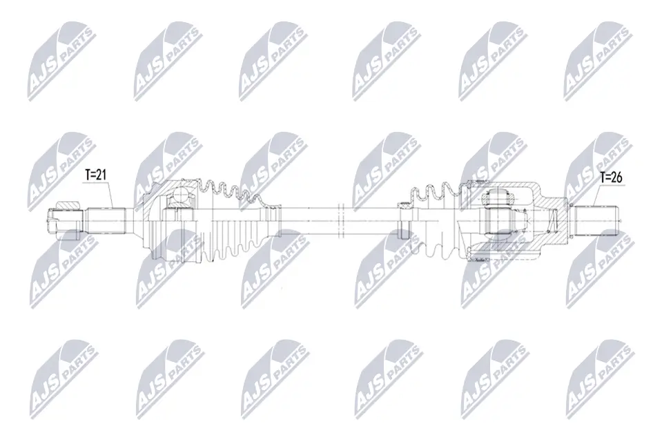 Antriebswelle Vorderachse links NTY NPW-PE-136