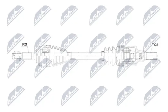 Antriebswelle Vorderachse links NTY NPW-PE-136 Bild Antriebswelle Vorderachse links NTY NPW-PE-136