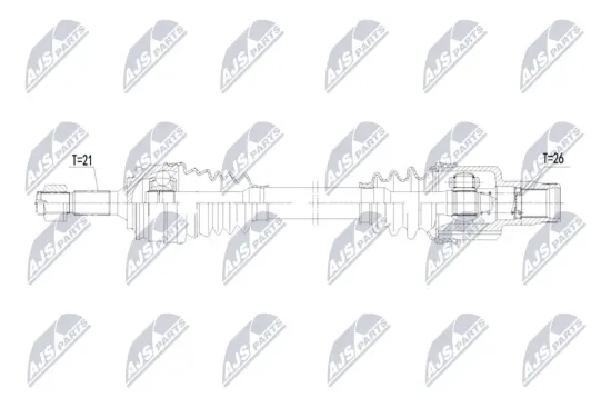 Antriebswelle Vorderachse rechts NTY NPW-PE-137 Bild Antriebswelle Vorderachse rechts NTY NPW-PE-137