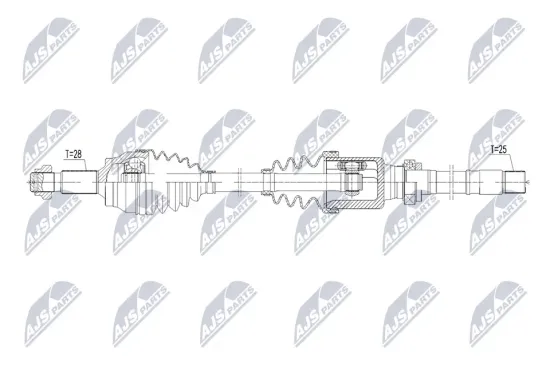 Antriebswelle Hinterachse links NTY NPW-PE-139 Bild Antriebswelle Hinterachse links NTY NPW-PE-139