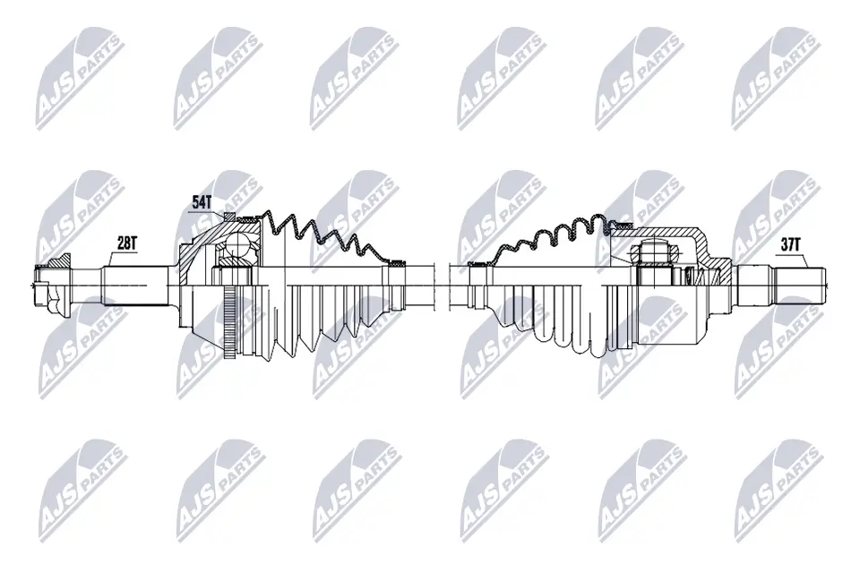 Antriebswelle Hinterachse links Hinterachse rechts NTY NPW-PE-154