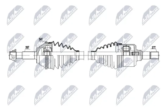 Antriebswelle Hinterachse links Hinterachse rechts NTY NPW-PE-155 Bild Antriebswelle Hinterachse links Hinterachse rechts NTY NPW-PE-155