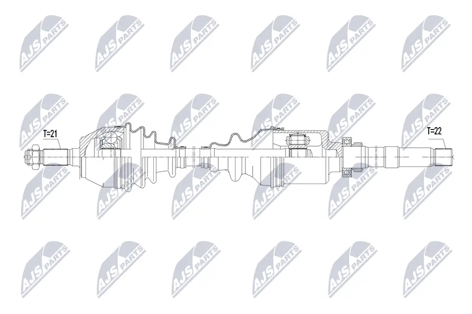 Antriebswelle Vorderachse rechts NTY NPW-PE-159