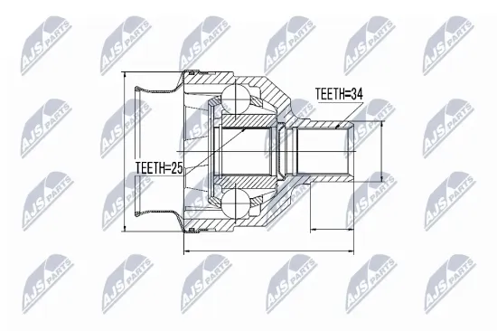 Gelenksatz, Antriebswelle getriebeseitig Vorderachse NTY NPW-PL-025 Bild Gelenksatz, Antriebswelle getriebeseitig Vorderachse NTY NPW-PL-025
