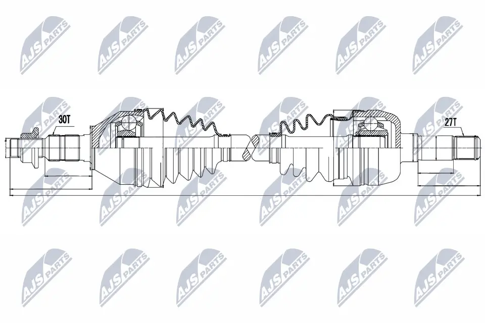Antriebswelle Vorderachse NTY NPW-PL-036