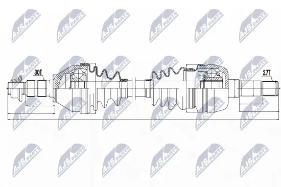 Antriebswelle Vorderachse rechts Vorderachse Vorderachse links NTY NPW-PL-043 Bild Antriebswelle Vorderachse rechts Vorderachse Vorderachse links NTY NPW-PL-043